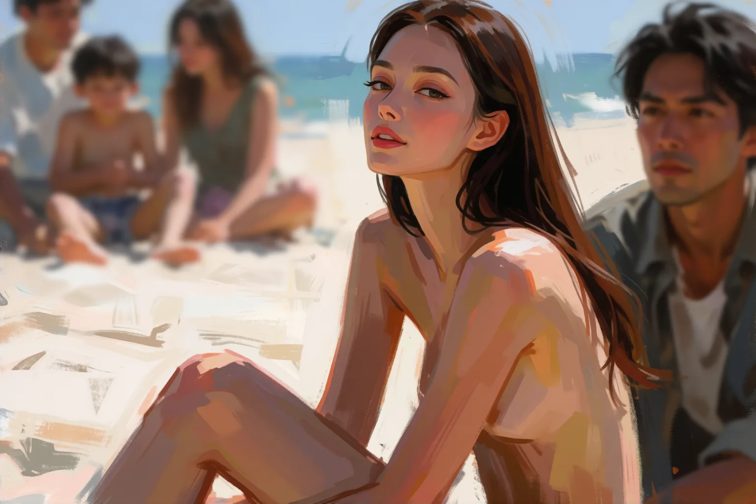 Escena 2 del relato: Lo que vi en la playa nudista dos domingos seguidos