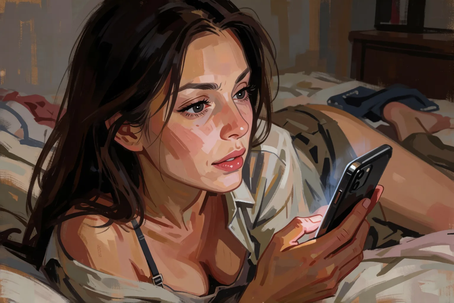 Illustrazione del racconto erotico: I messaggi di mia suocera mi hanno tolto il sonno