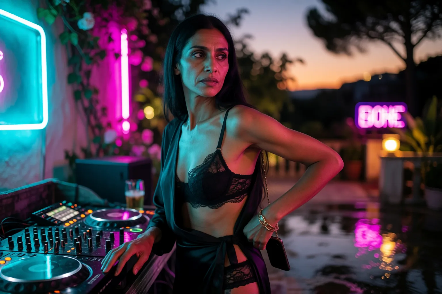 Ilustração do conto erótico: Me contrataron de DJ e a festa acabou em orgia