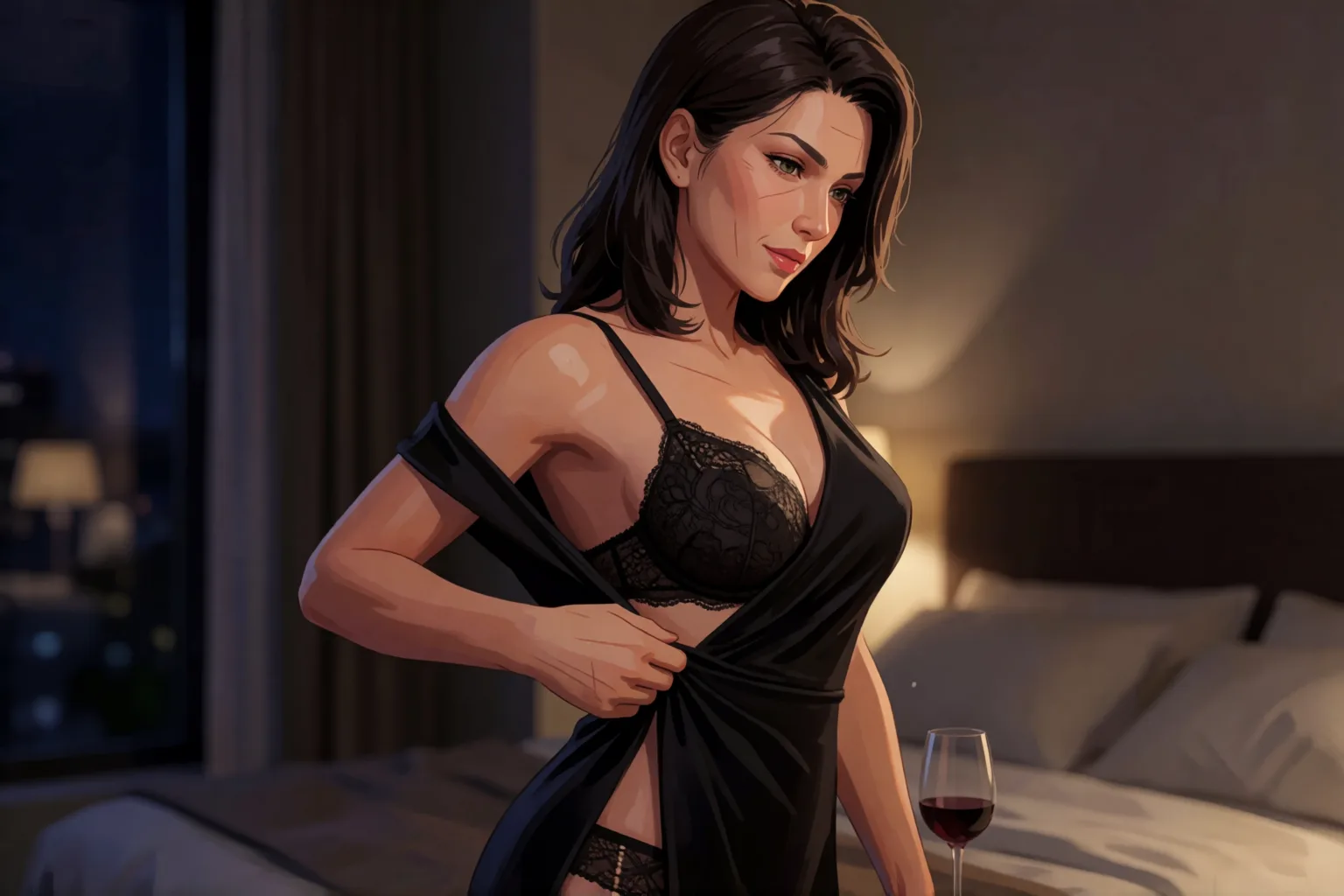 Erotic story illustration: I Hid to Watch My Wife With a Stranger