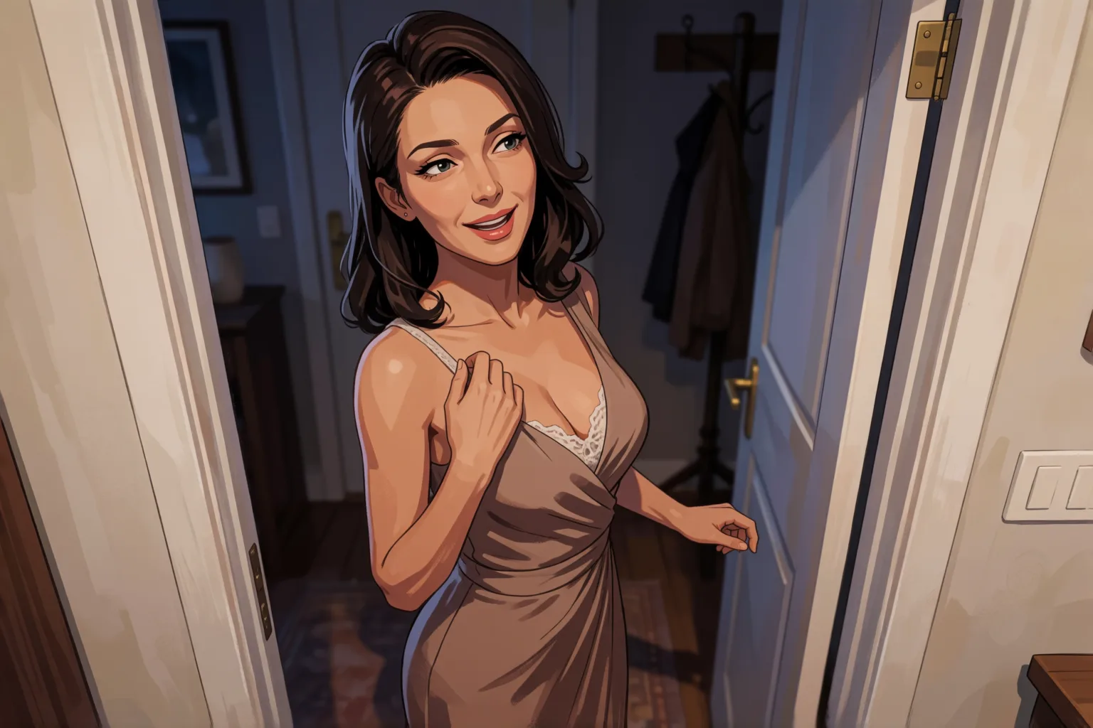Scene 1 of the story: I Hid to Watch My Wife With a Stranger