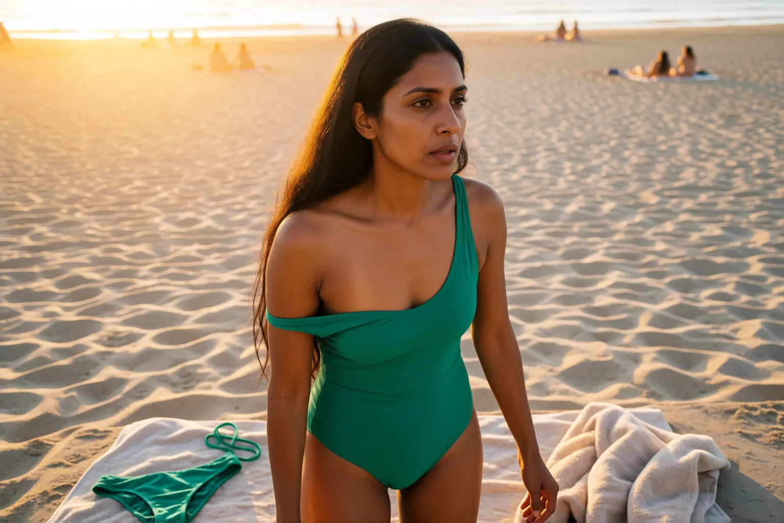 Ilustración del relato erótico: Me exhibí en la playa por su afán de controlarme