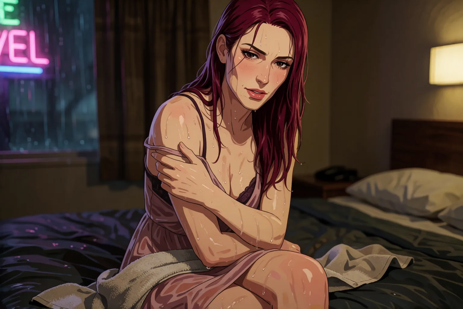 Erotic story illustration: I Took Shelter from the Storm with a Stranger