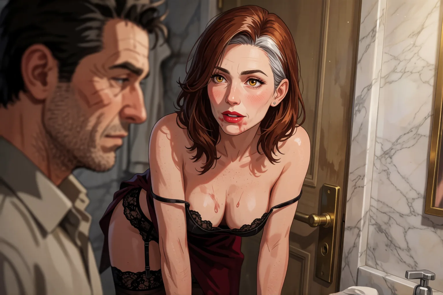 Escena 2 del relato: Mi amante madura me cazó en una cita a ciegas