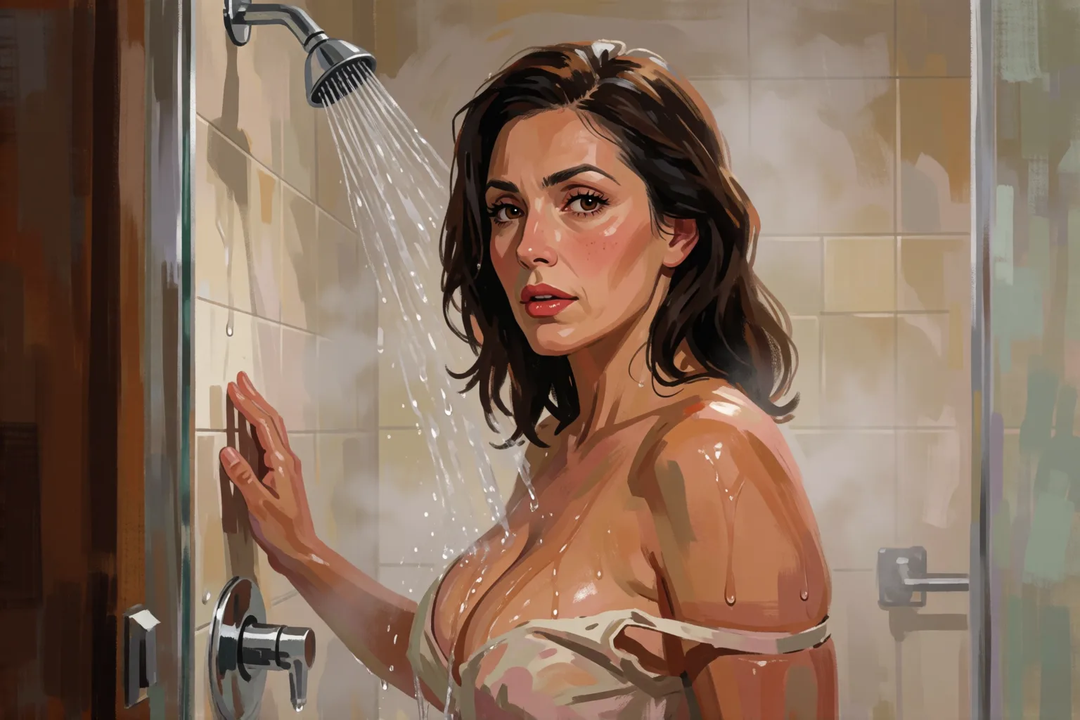 Erotic story illustration: My friend kissed me in the shower and I was never the same again