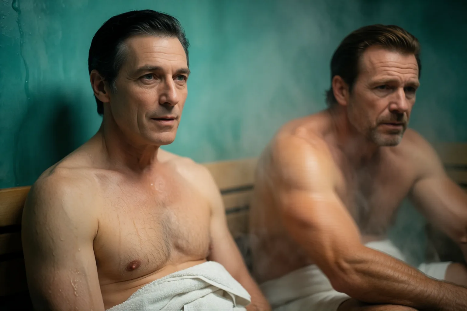 Scène 2 de l'histoire : Mon ami m’a emmené au sauna et je n’ai pu que regarder
