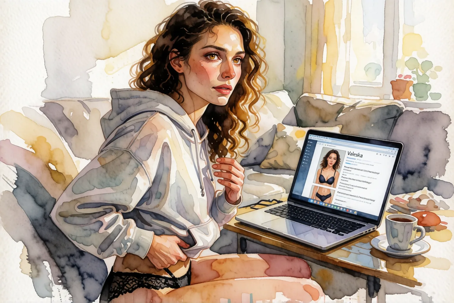 Ilustración del relato erótico: Mi cuñado descubrió quién era Valeska de noche