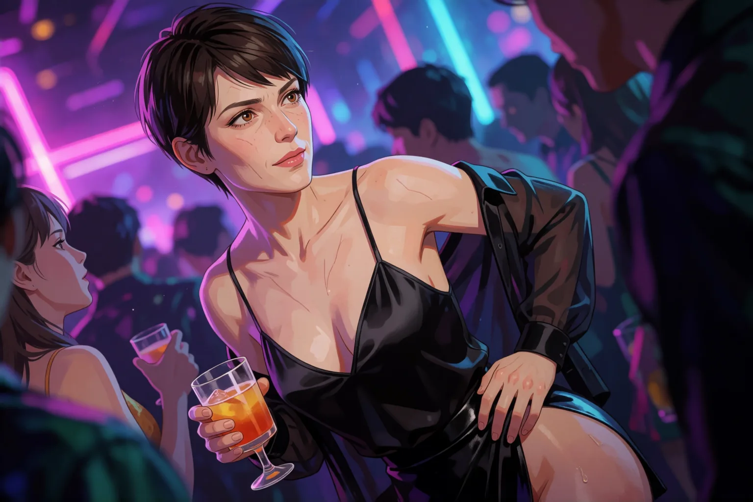 Ilustração do conto erótico: Meu enteado me levou para a balada e tudo mudou