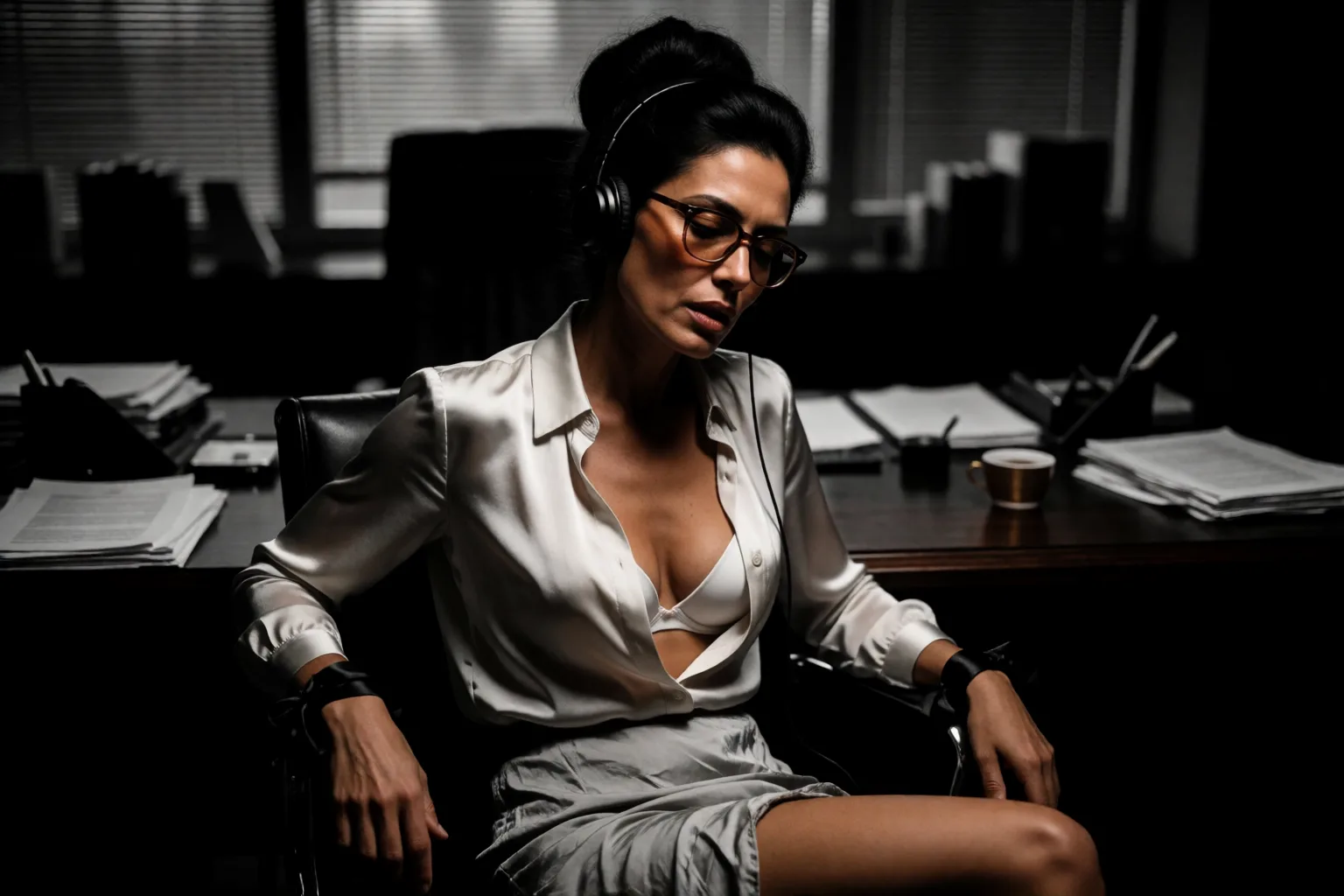 Erotic story illustration: My Boss Treated Me Badly Until That Afternoon in Her Office