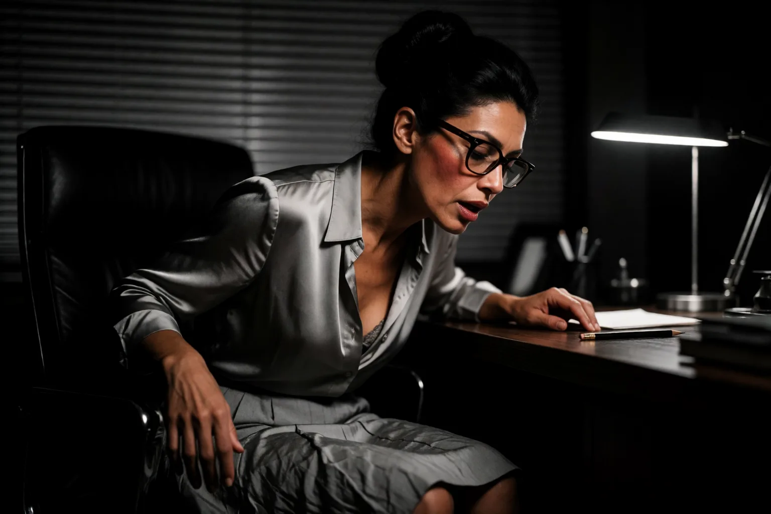 Scene 1 of the story: My Boss Treated Me Badly Until That Afternoon in Her Office
