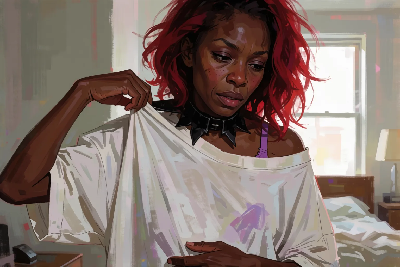 Erotic story illustration: My Teacher Put Her Collar on Me and Lost Control