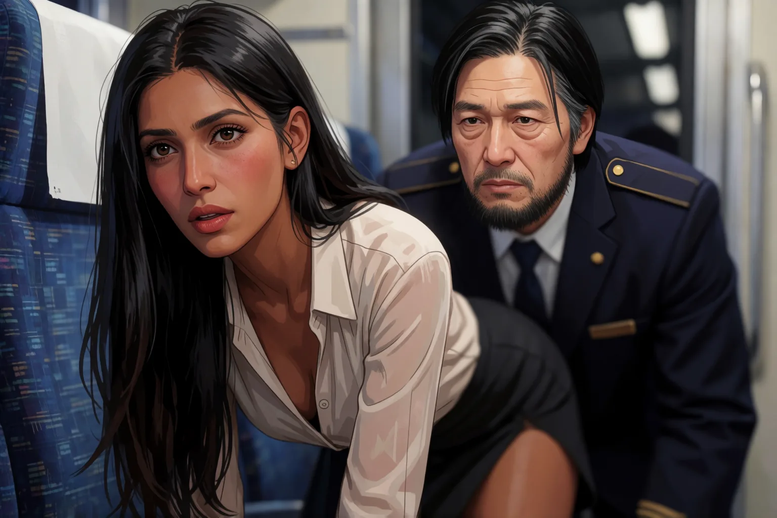 Escena 2 del relato: Mi marido me miró follar con un extraño en el tren