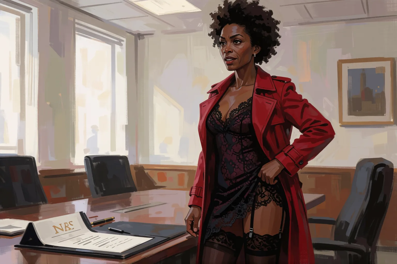Erotic story illustration: My husband offered me up to close the best deal