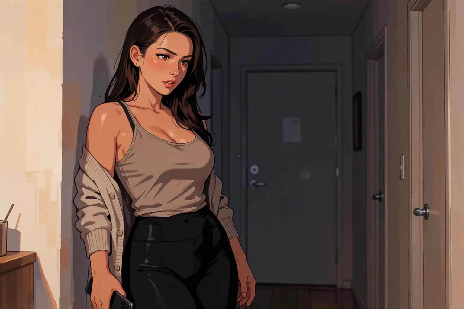 Erotic story illustration: My Wife Got Stuck With My Cousin During the Lockdown