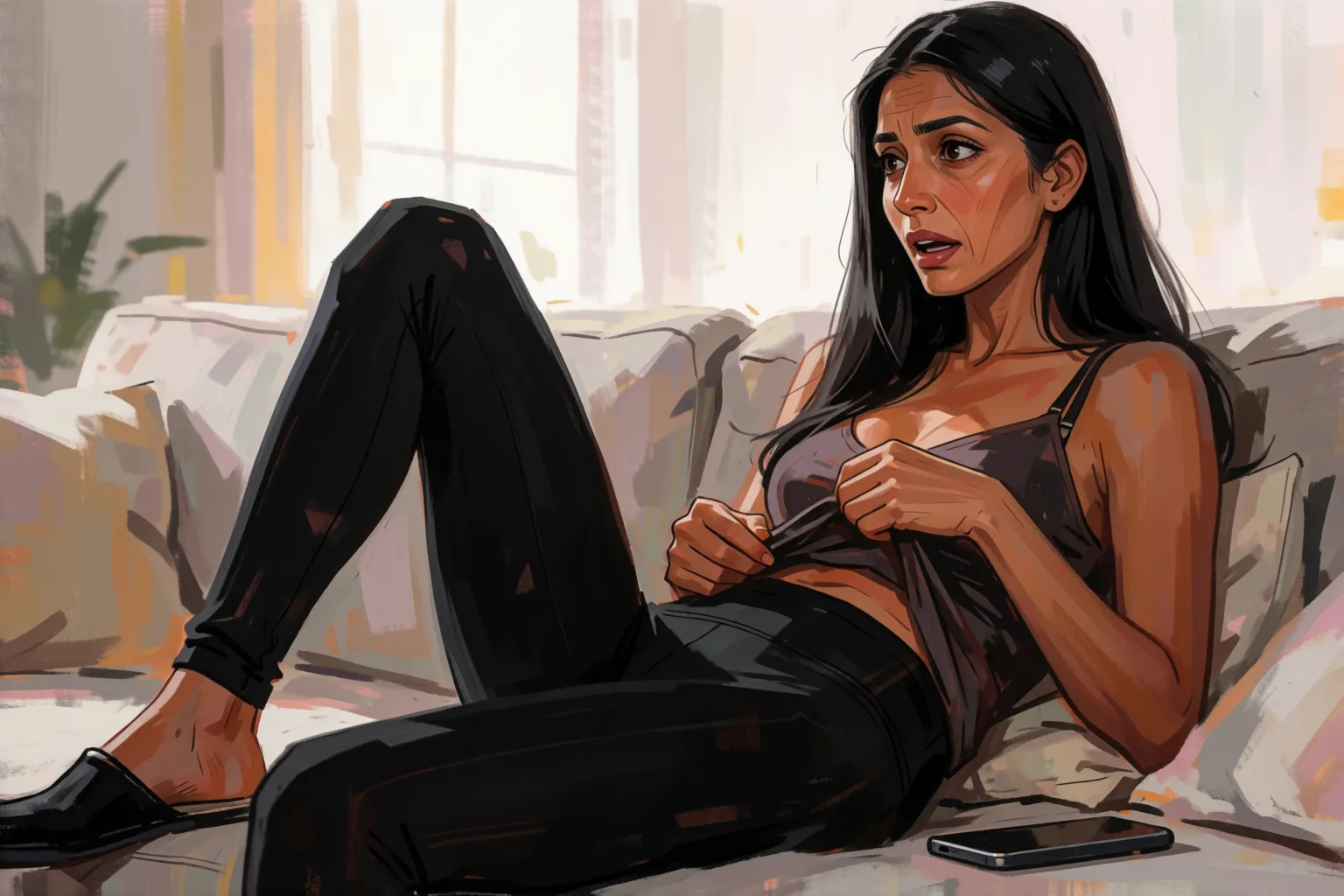 Ilustração do conto erótico: Minha mulher quer que todos a vejam de lingerie