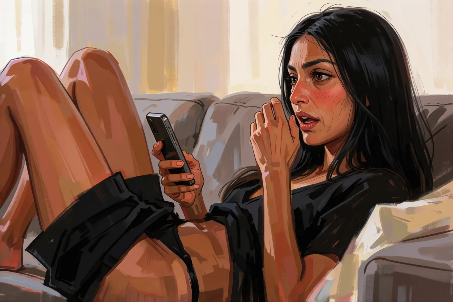 Cena 1 do conto: Minha mulher quer que todos a vejam de lingerie