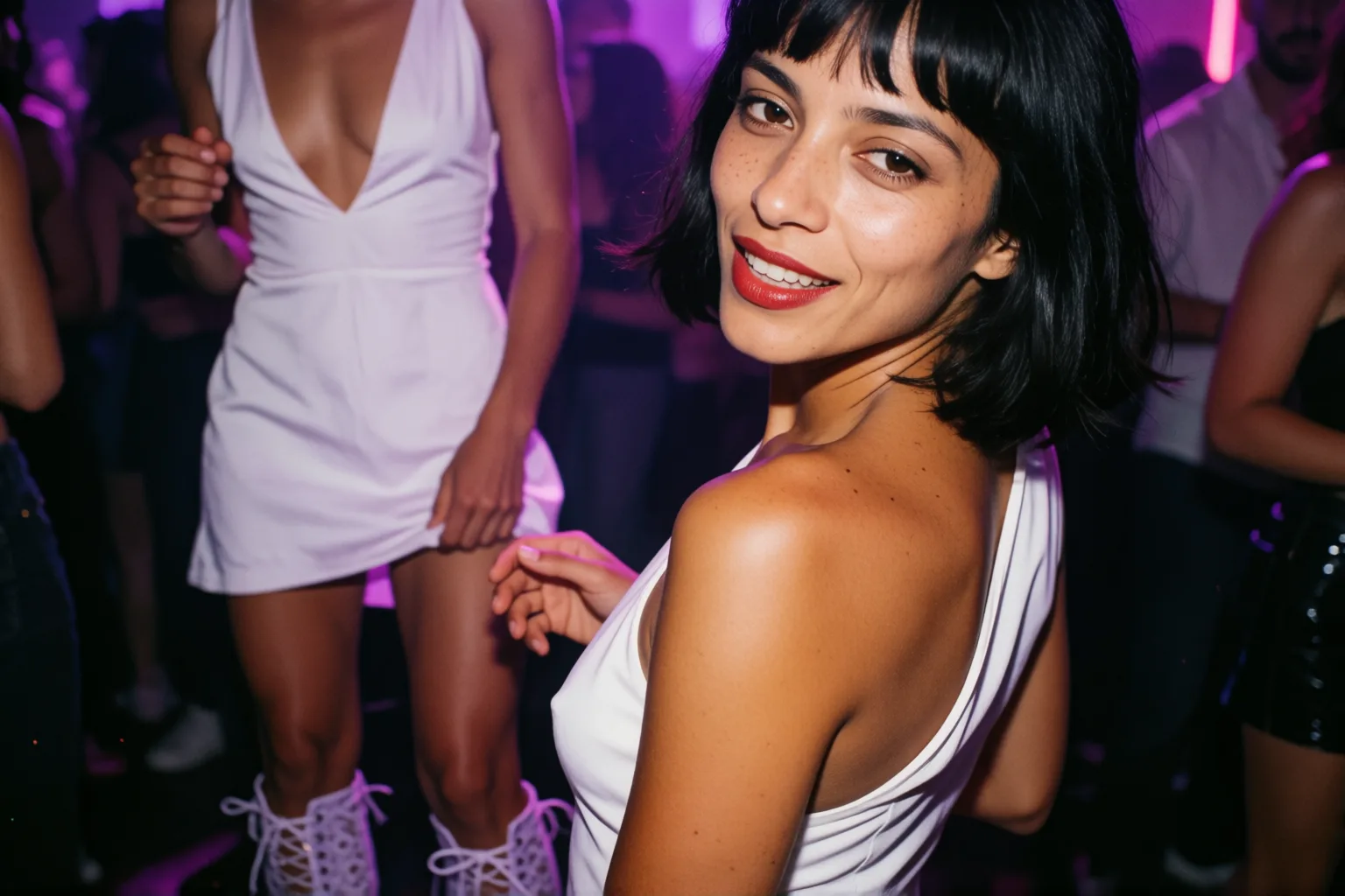Erotic story illustration: My Girlfriend Accepted the Challenge at the Club and I Just Watched