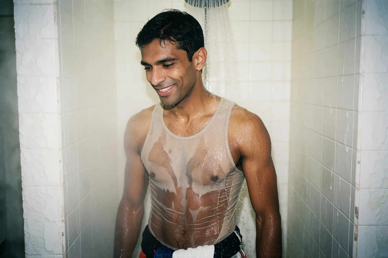 Erotic story illustration: My First Game Ended in the Shower with My Teammates