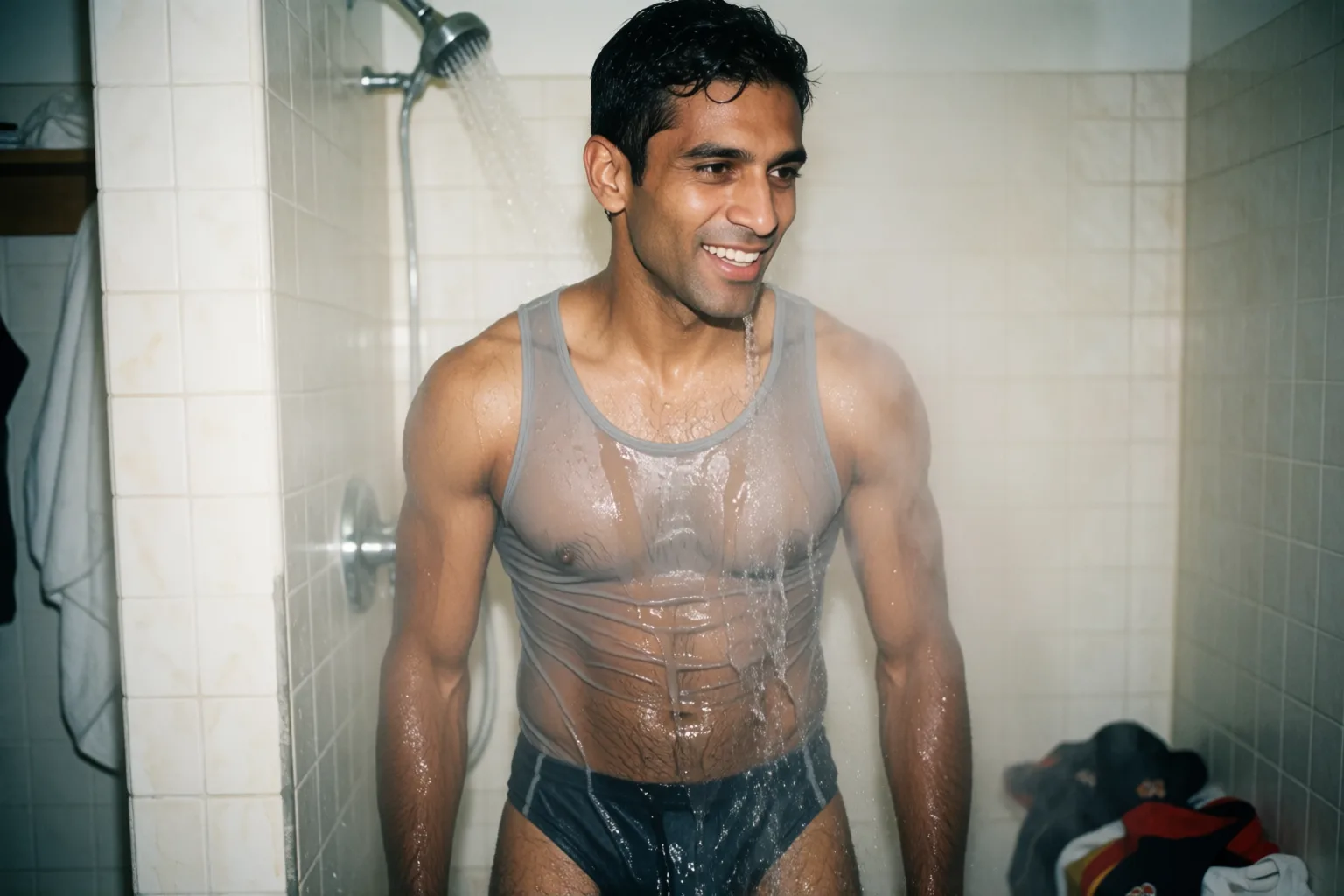 Scene 1 of the story: My First Game Ended in the Shower with My Teammates