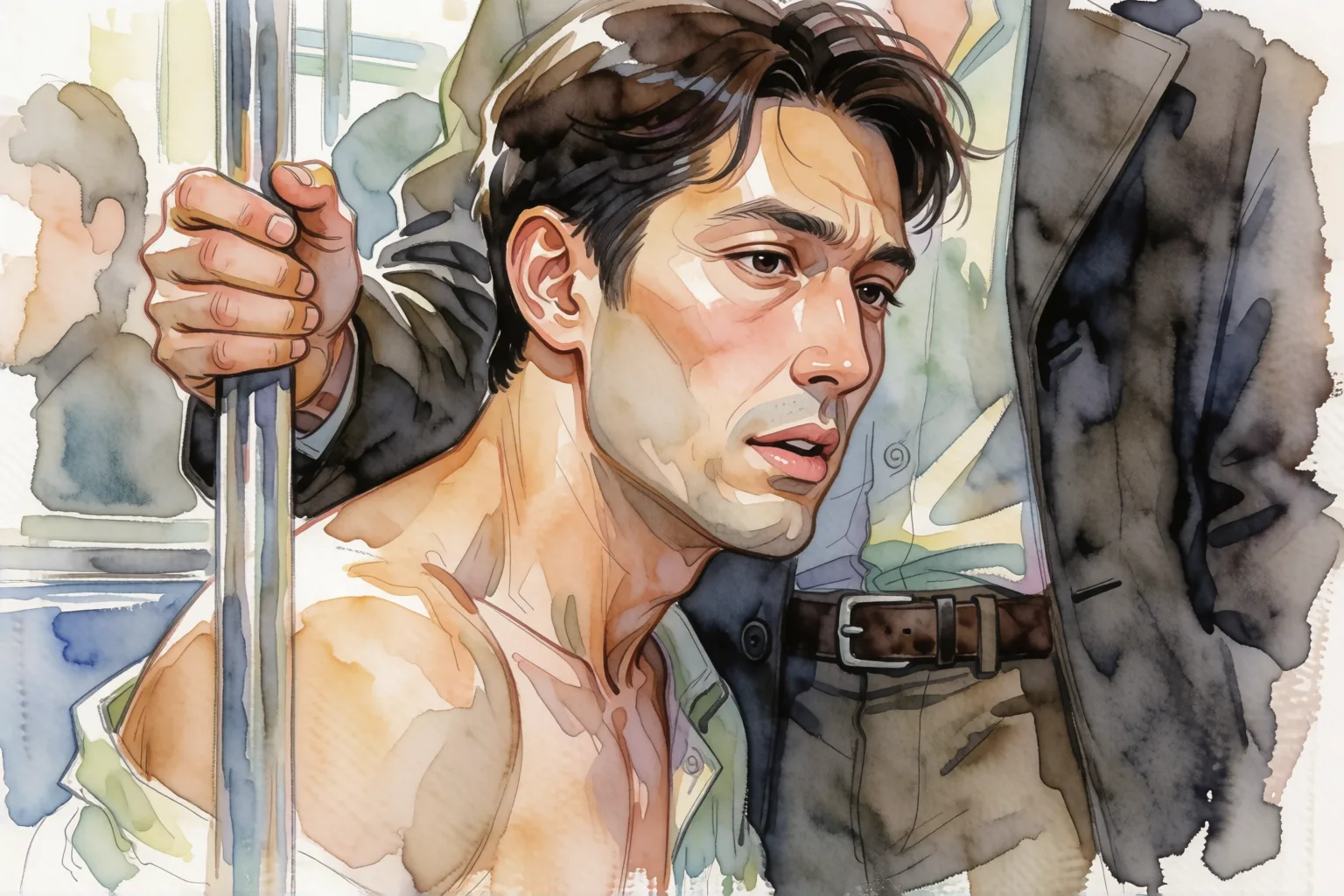 Ilustración del relato erótico: Mi primera vez con un hombre empezó en el tren