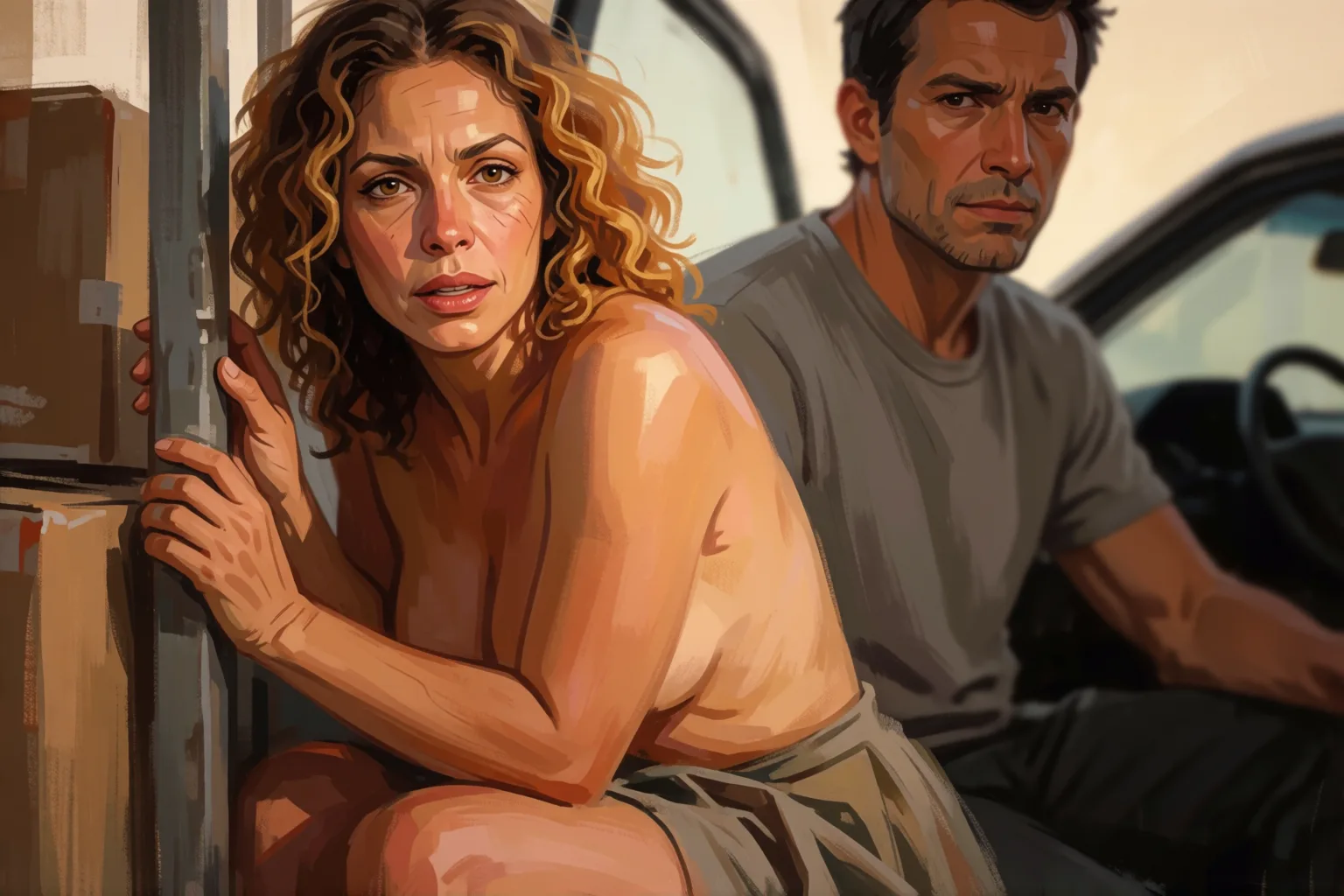 Escena 2 del relato: Mi reto nocturno terminó con un desconocido mirándome