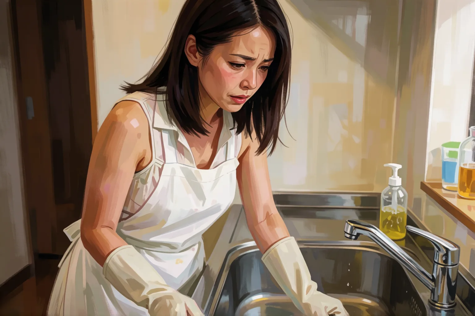 Erotic story illustration: My Father-in-Law Decided I Was His Maid
