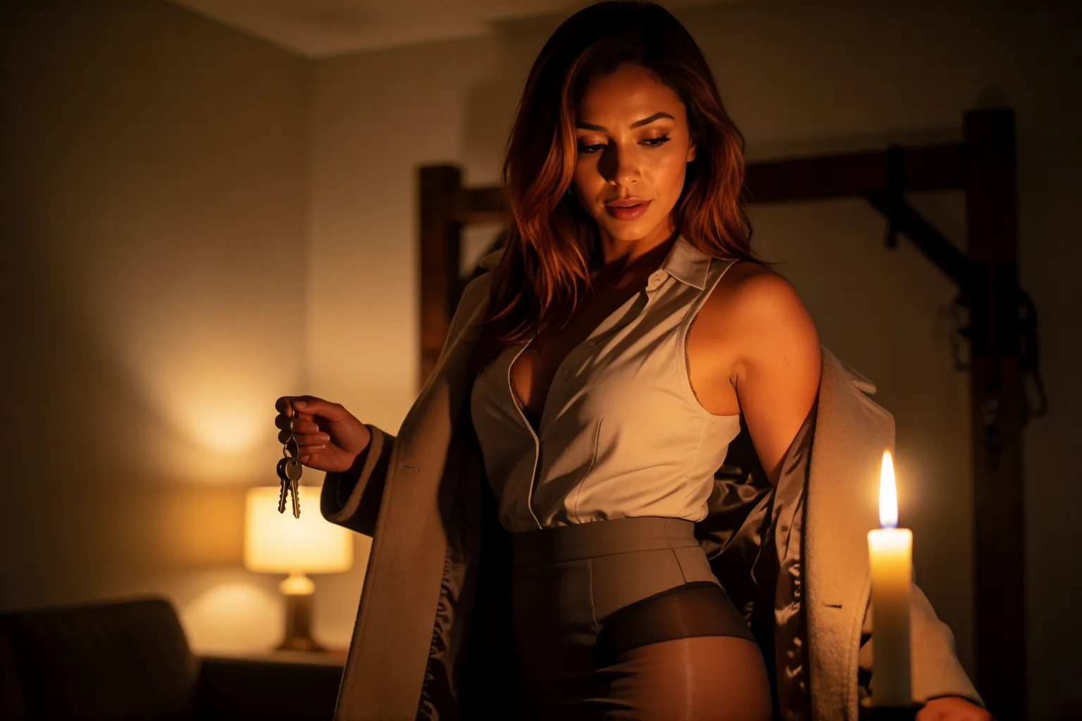 Erotic story illustration: My submissive came back for more punishment that night