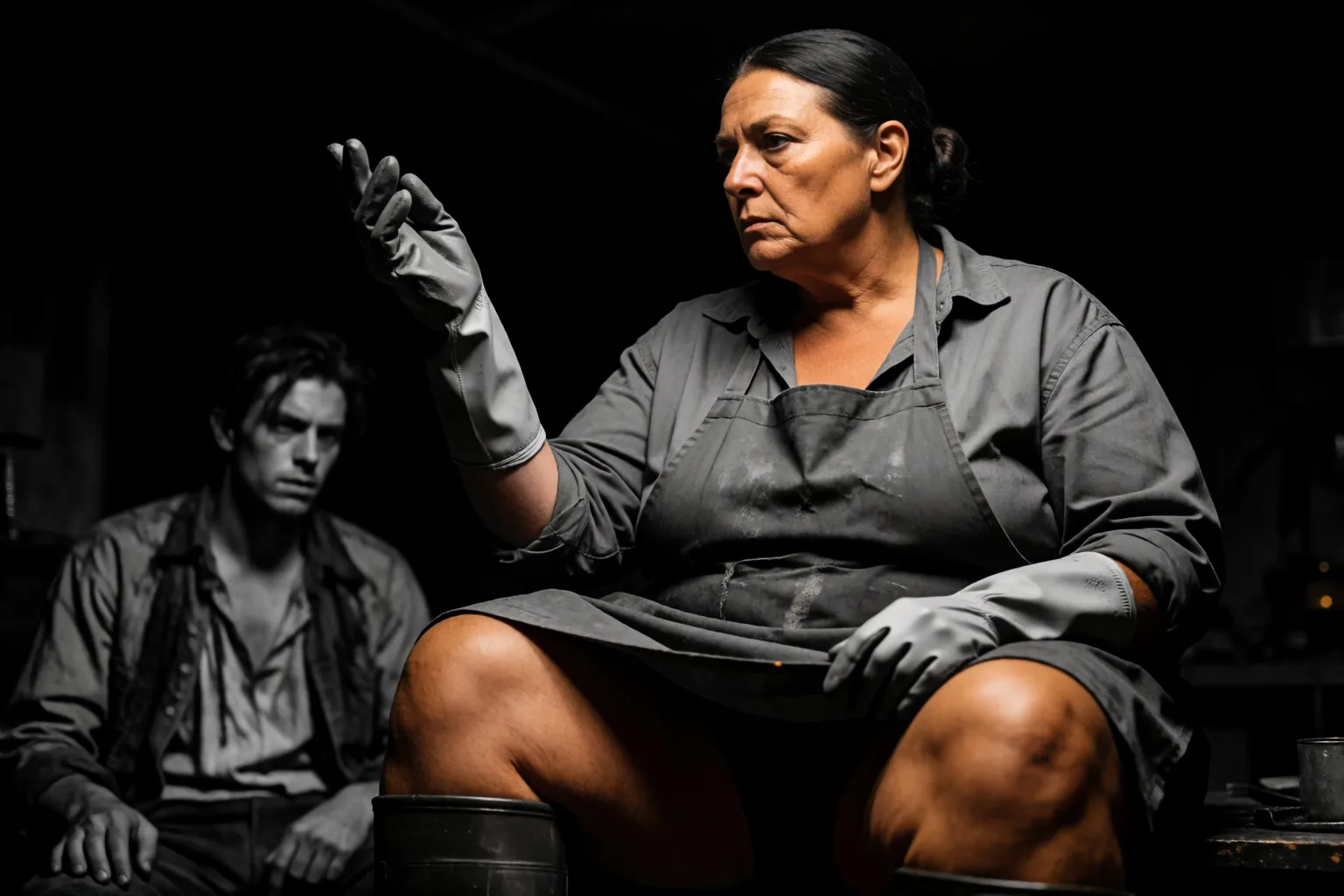 Escena 2 del relato: Mi tía Casilda me enseñó obediencia en el almacén
