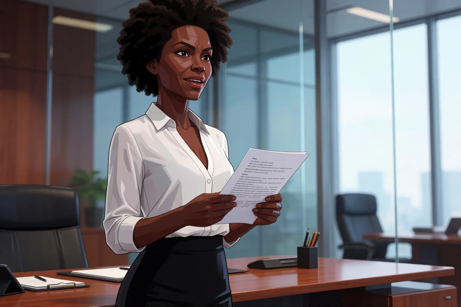 Escena 1 del relato: Obligué a mi jefe arrogante a vestirse para mí