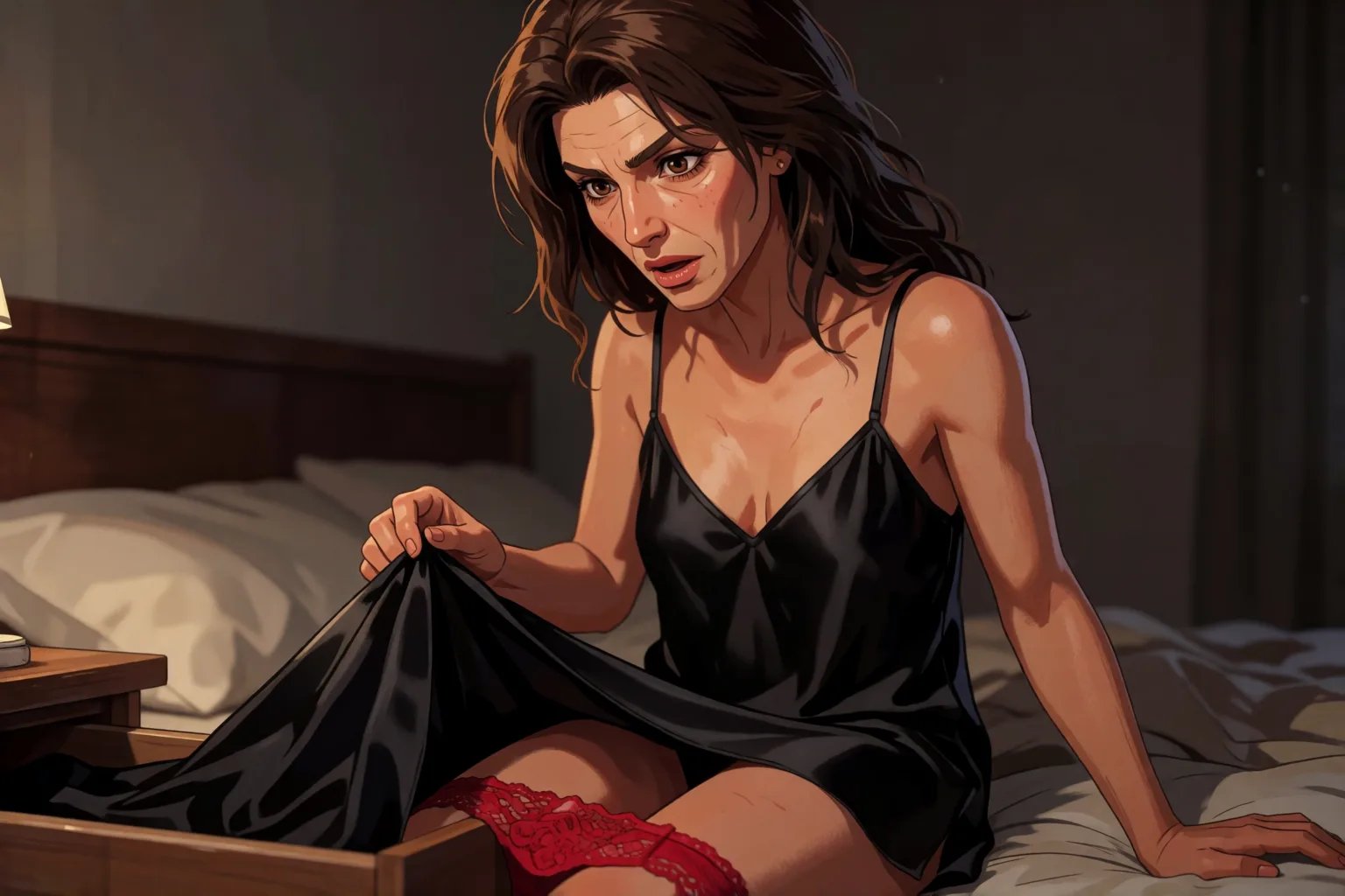 Erotic story illustration: Alone, Caged, and with Only One Toy for the Weekend