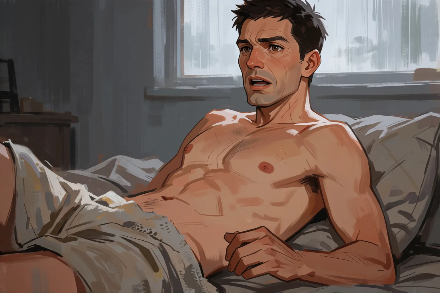Scene 1 of the story: Alone at Home, I Dared to Try My Biggest Fantasy