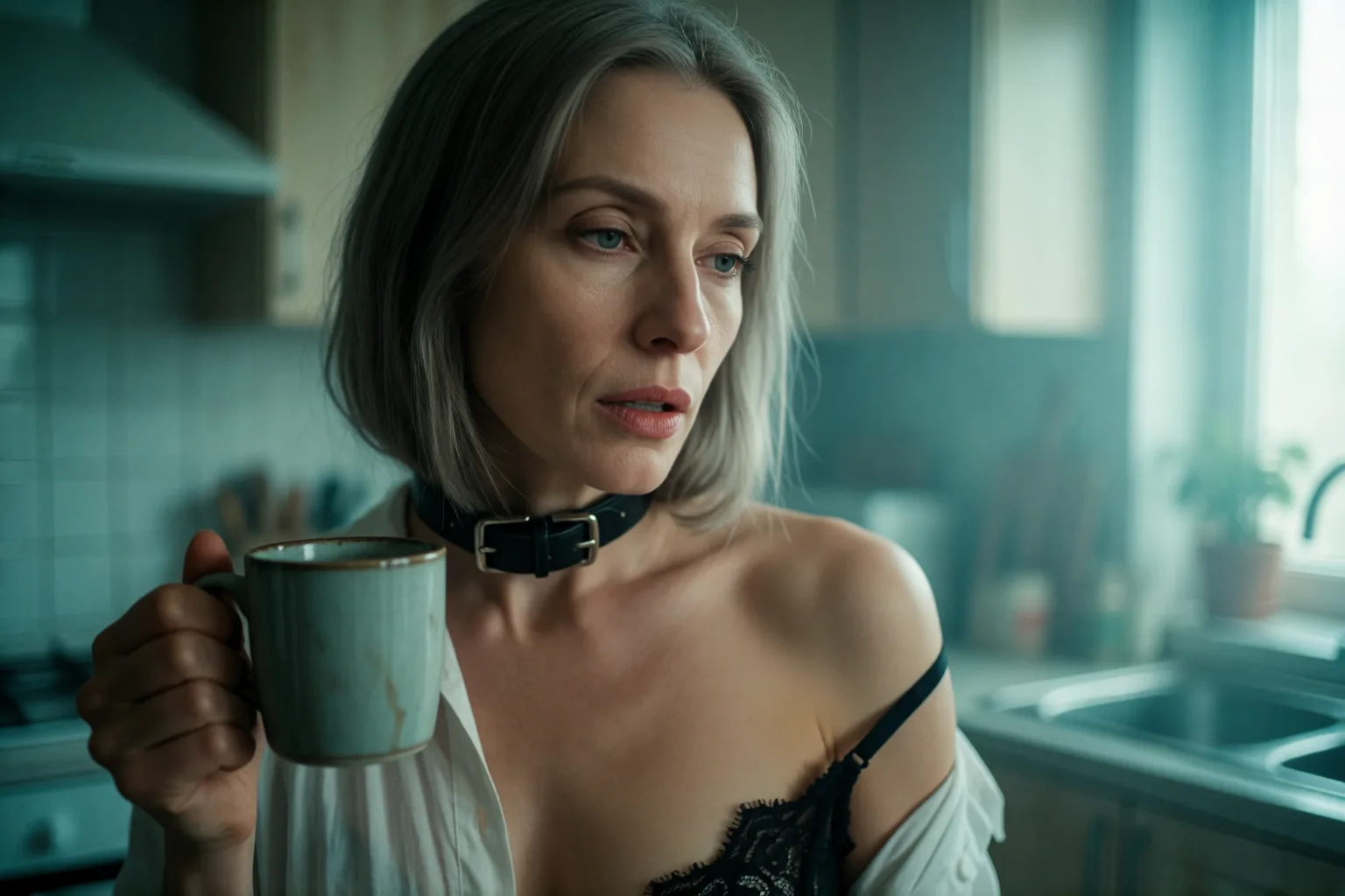 Erotic story illustration: I Still Miss the Collar My Master Put on Me
