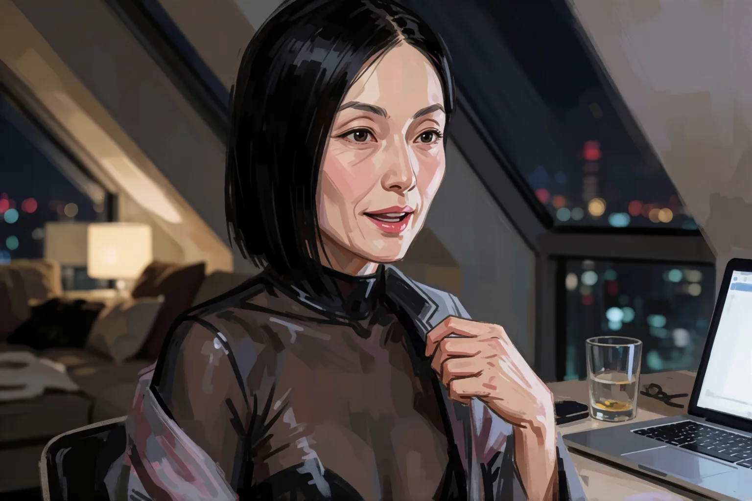 Illustration zur erotischen Geschichte: Eine reife Frau und der Riss, der nie heilte
